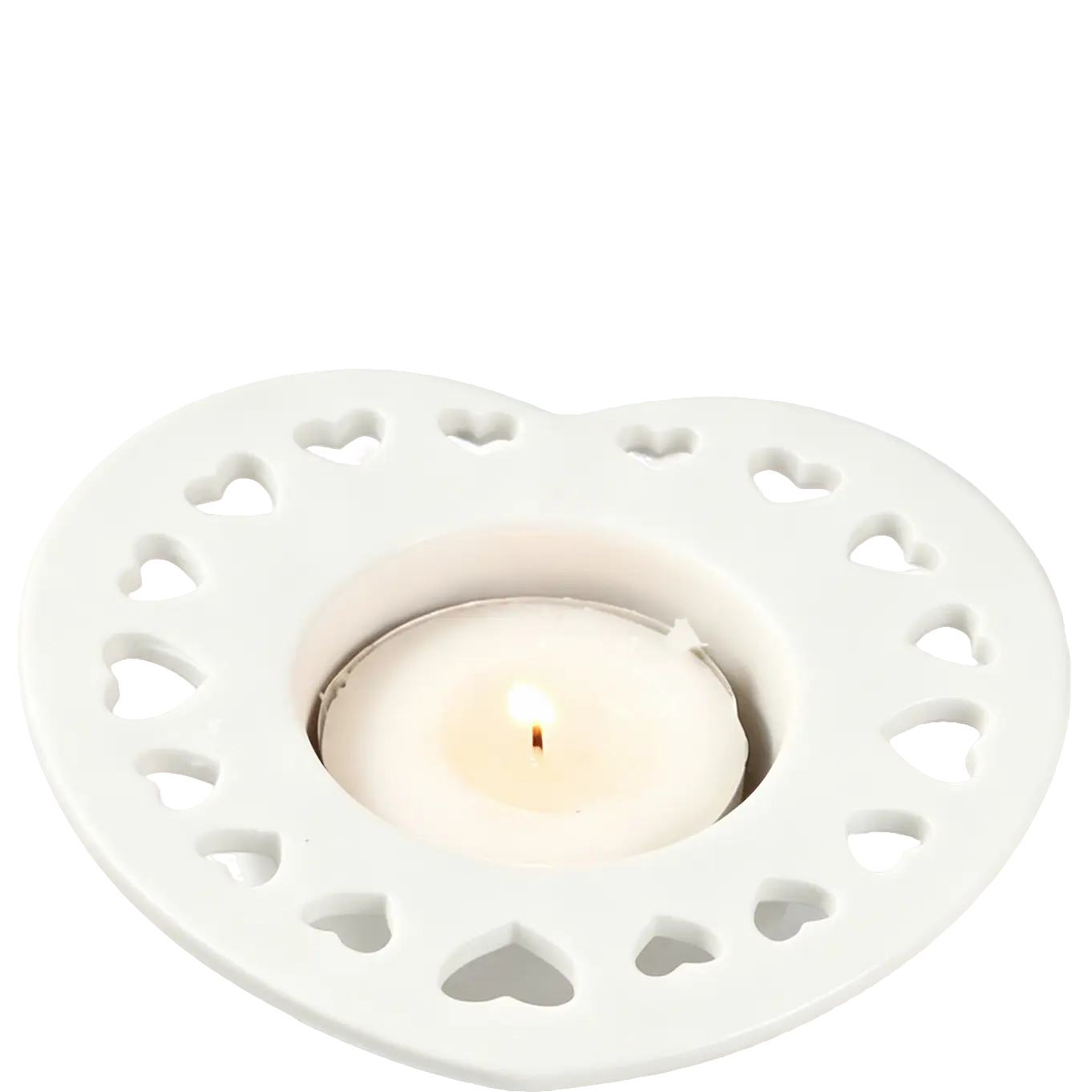 Green-Life white porcelain tealight holder GKC1939C14 offering clean and refined appearance, ideal for minimalist and premium candle brands.