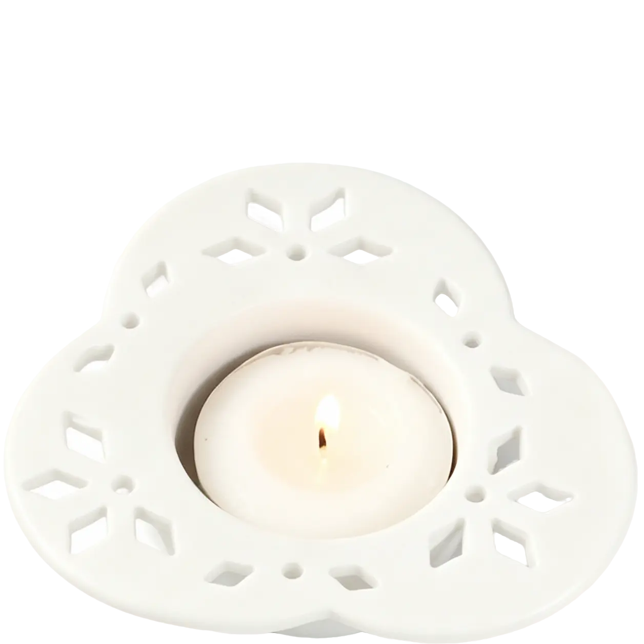 Green-Life white porcelain tealight holder GKC1943C14 offering clean and refined appearance, ideal for minimalist and premium candle brands.