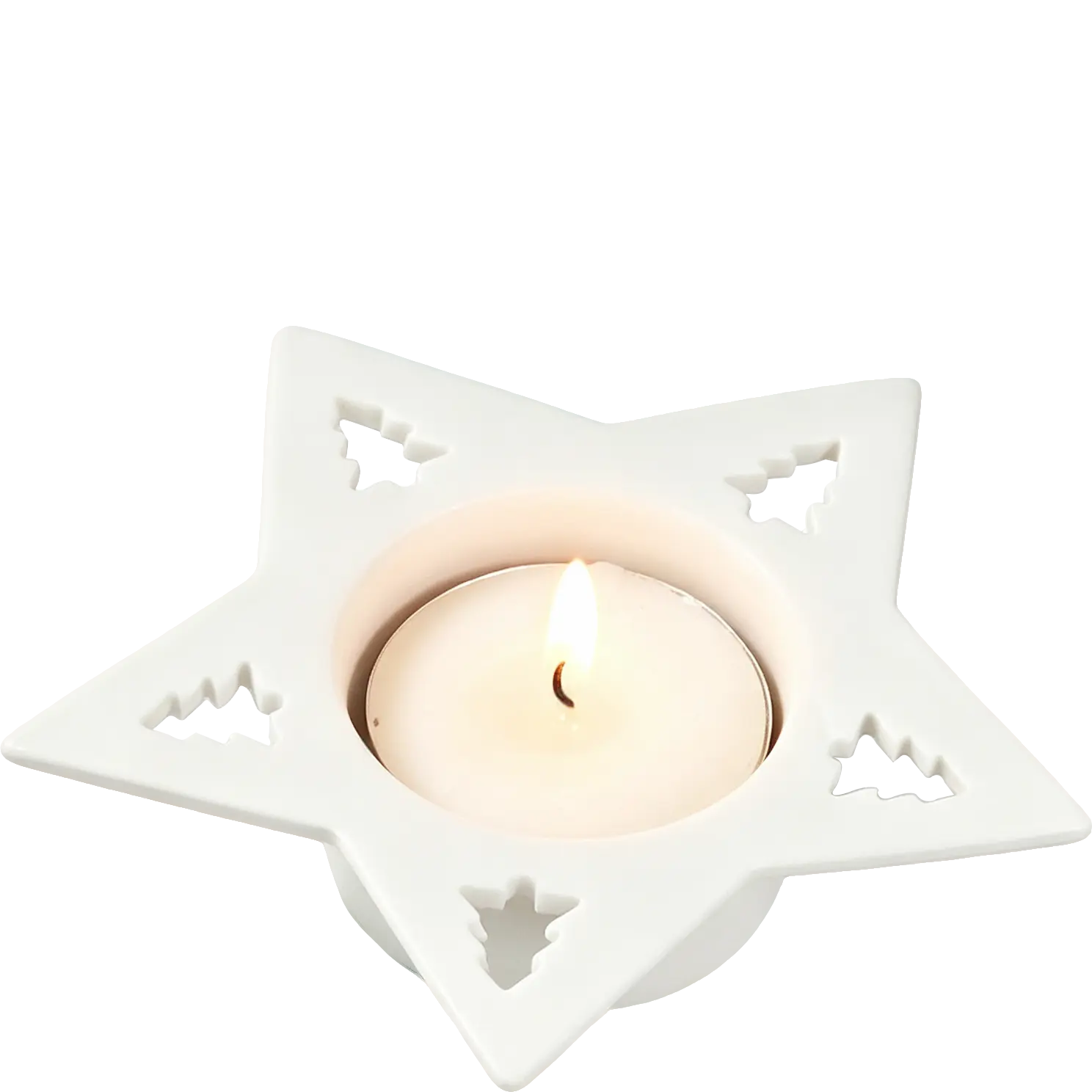 Green-Life white porcelain tealight holder GKC1949C14 offering clean and refined appearance, ideal for minimalist and premium candle brands.