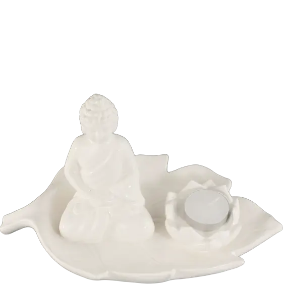 Green-Life ceramic tealight holder GLC187011 with religion and faith theme, suitable for spiritual and cultural candle product lines.