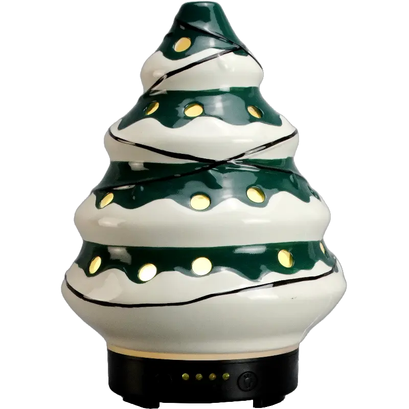 Green-Life ceramic ultrasonic diffuser GF25EA947 for holiday and seasonal themes, developed for festive fragrance programs, promotional gift projects, and retail seasonal collections.