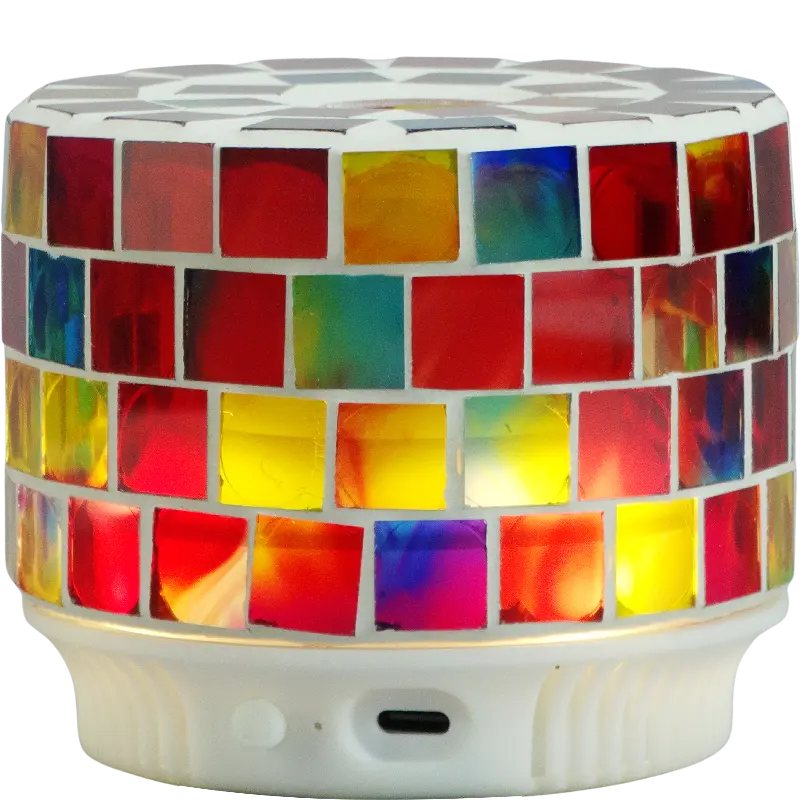 Green-Life mosaic glass fan diffuser GL25EF0938 combining decorative glass craftsmanship with fan driven fragrance diffusion for boutique scent collections and gift programs.