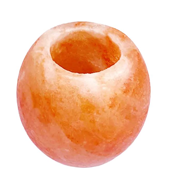 Green-Life Himalayan salt tealight holder GF25CH708 combining natural material and ambient glow, ideal for wellness-oriented candle collections.