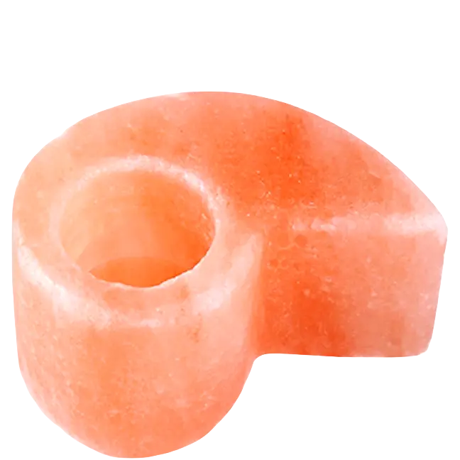 Green-Life Himalayan salt tealight holder GF25CH712 combining natural material and ambient glow, ideal for wellness-oriented candle collections.