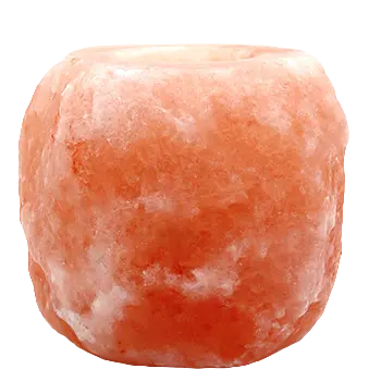 Green-Life Himalayan salt tealight holder GF25CH713 combining natural material and ambient glow, ideal for wellness-oriented candle collections.