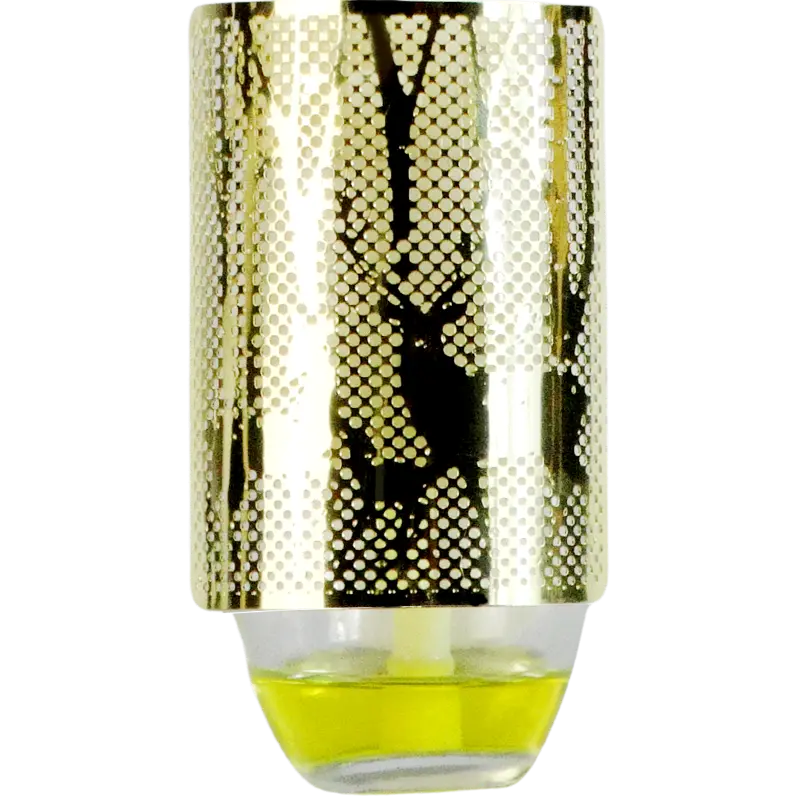 Green-Life metal plug-in air freshener GL24EP834 with decorative cutout housing combining ambient lighting effect with fragrance diffusion for premium retail scent products.