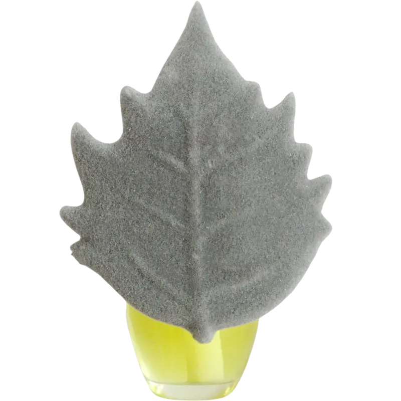 Green-Life plug-in air freshener GL24EP485 with flocked surface ornament design creating soft texture decorative fragrance products for gift and novelty scent programs.