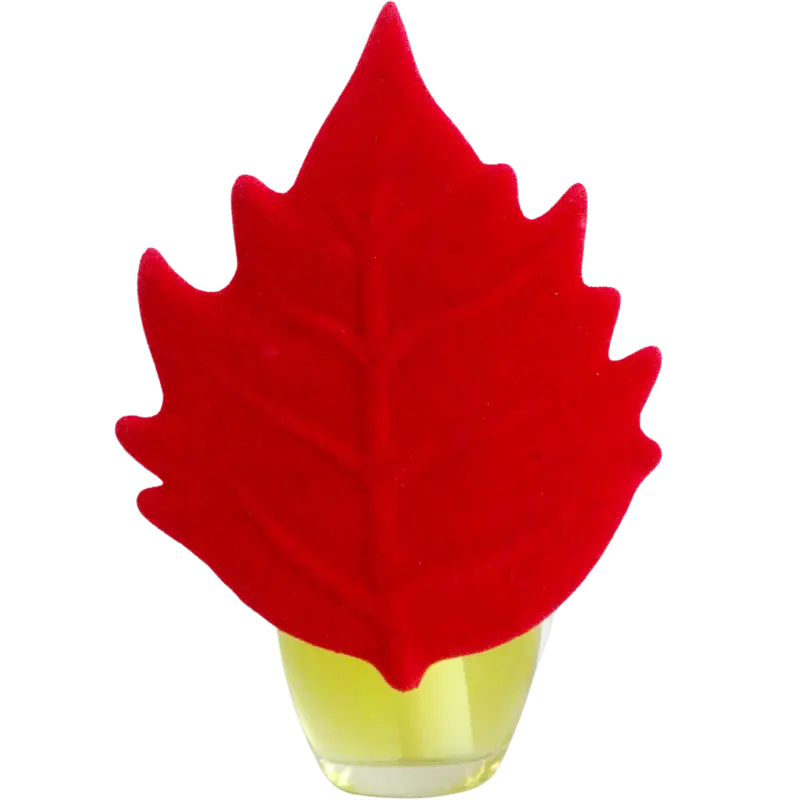 Green-Life plug-in air freshener GL24EP486 with flocked surface ornament design creating soft texture decorative fragrance products for gift and novelty scent programs.