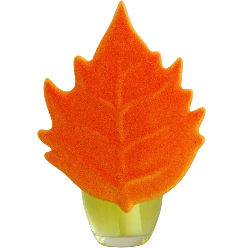 Green-Life plug-in air freshener GL24EP488 with flocked surface ornament design creating soft texture decorative fragrance products for gift and novelty scent programs.