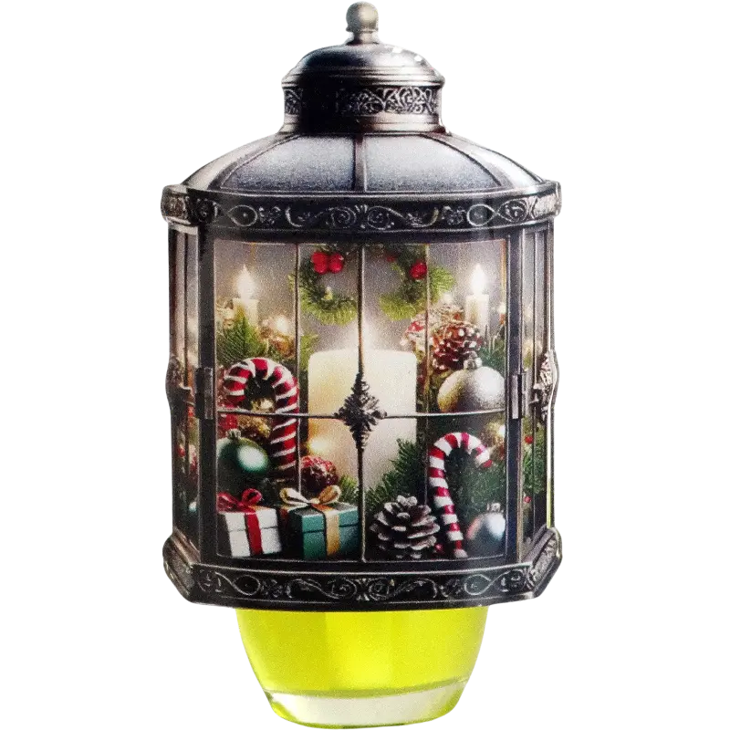 Green-Life plug-in air freshener GL25EP0939 featuring epoxy dome printed ornament panel, suitable for branded fragrance products and promotional scent programs.