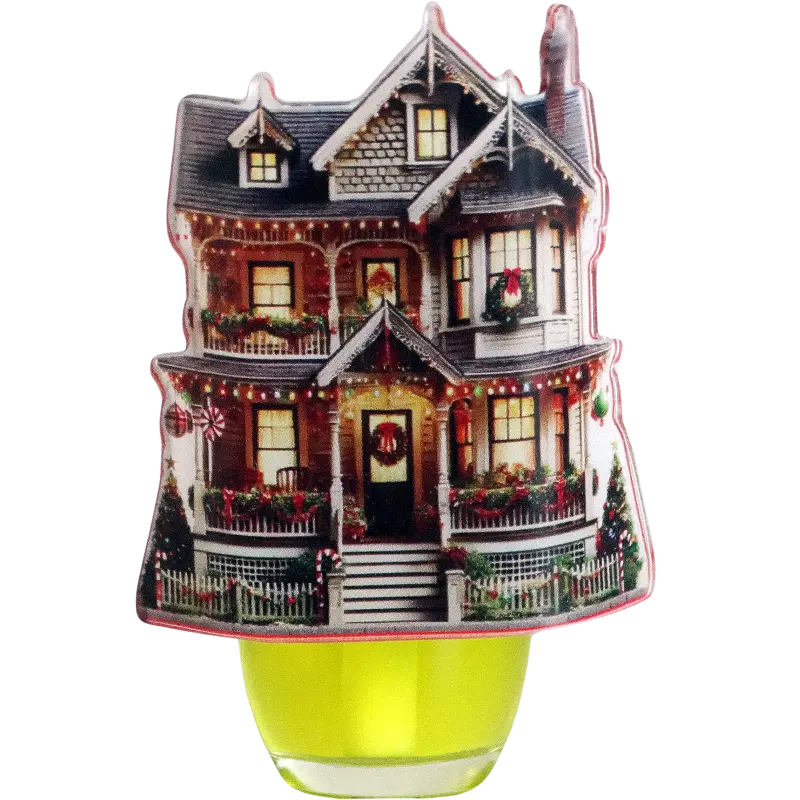 Green-Life plug-in air freshener GL25EP0940 featuring epoxy dome printed ornament panel, suitable for branded fragrance products and promotional scent programs.