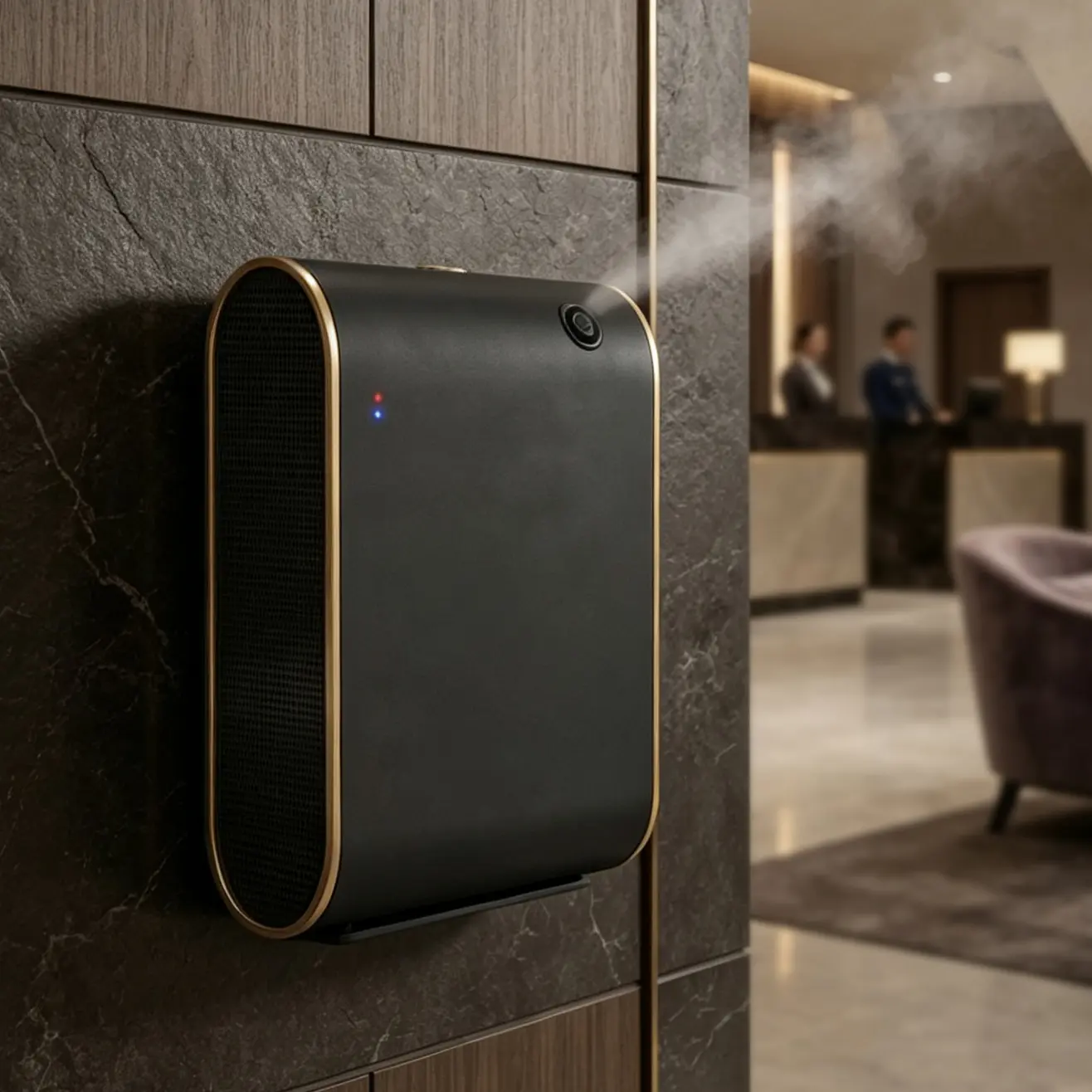 Green-Life Wall Mounted Commercial Diffuser GF26EW7053 provides a professional aroma solution for hotels, lobbies, offices, shopping malls and public spaces