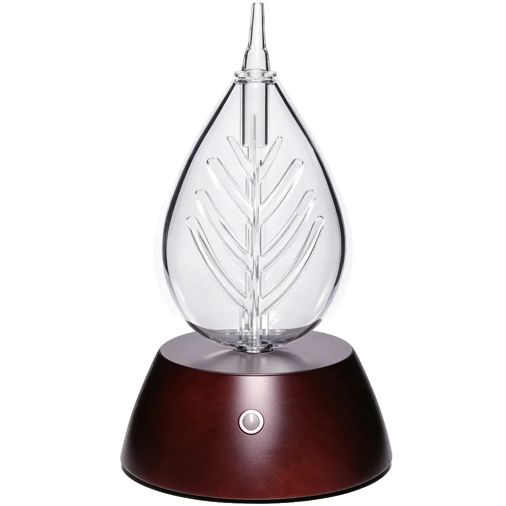Green-Life glass nebulizing diffuser GF25EW22E27 with nature inspired accents, developed for fragrance brands and importers seeking fresh botanical design directions in nebulizing diffuser ranges.