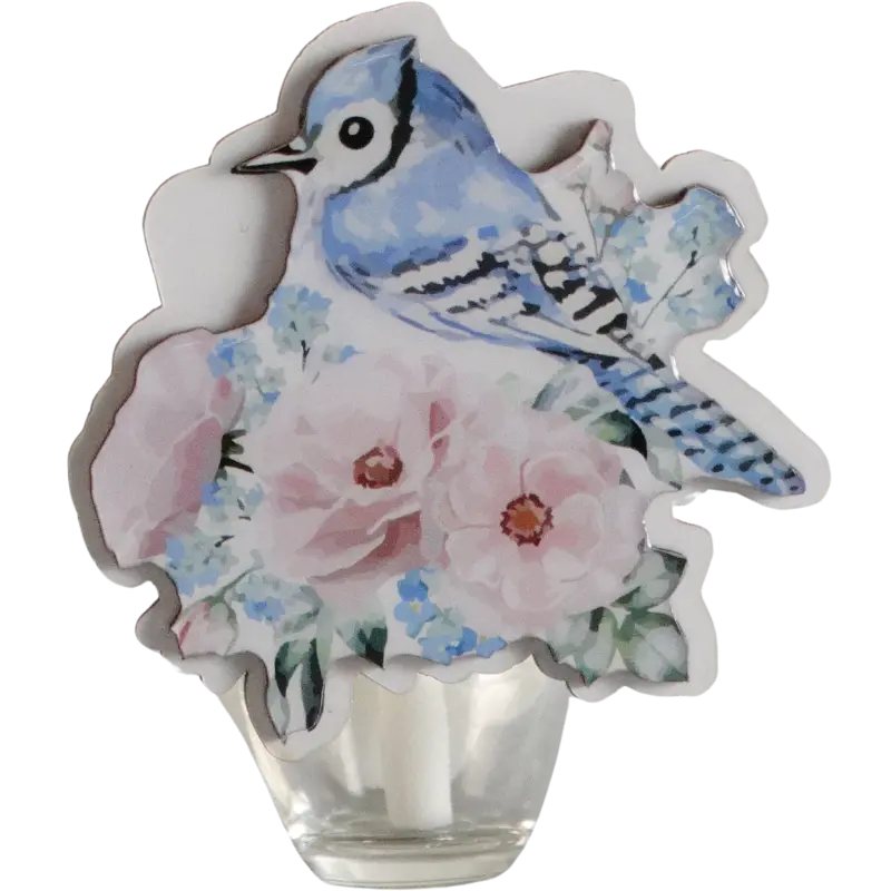 Green-Life MDF plug-in air freshener GL24EP335 with epoxy dome printed ornament panel designed for customized fragrance souvenirs and branded scent products.