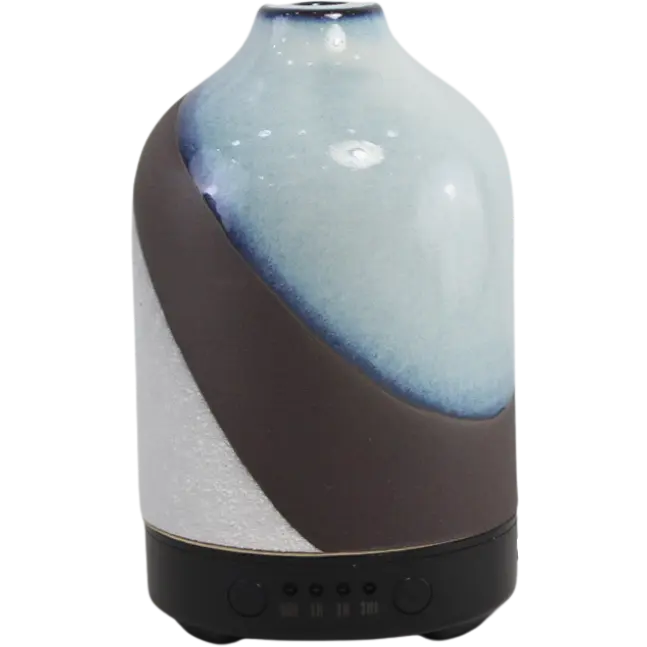 Green-Life ceramic ultrasonic diffuser GF24EA124C80 with artistic glaze texture, suitable for premium home fragrance collections, boutique retail programs, and design led diffuser sourcing.