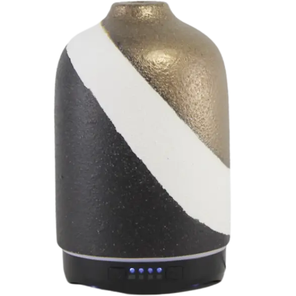 Green-Life ceramic ultrasonic diffuser GF24EA125C80 with artistic glaze texture, suitable for premium home fragrance collections, boutique retail programs, and design led diffuser sourcing.