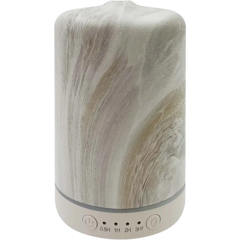 Green-Life ceramic ultrasonic diffuser GF24EA135C25 with water transfer printing finish, designed for buyers who need wood look styling, production flexibility, and scalable OEM diffuser programs.