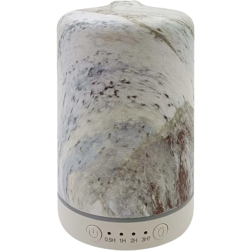 Green-Life ceramic ultrasonic diffuser GF24EA143C25 with water transfer printing finish, designed for buyers who need wood look styling, production flexibility, and scalable OEM diffuser programs.