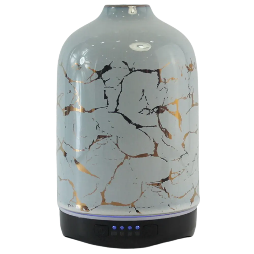 Green-Life ceramic ultrasonic diffuser GF24EA243C80 with artistic glaze texture, suitable for premium home fragrance collections, boutique retail programs, and design led diffuser sourcing.
