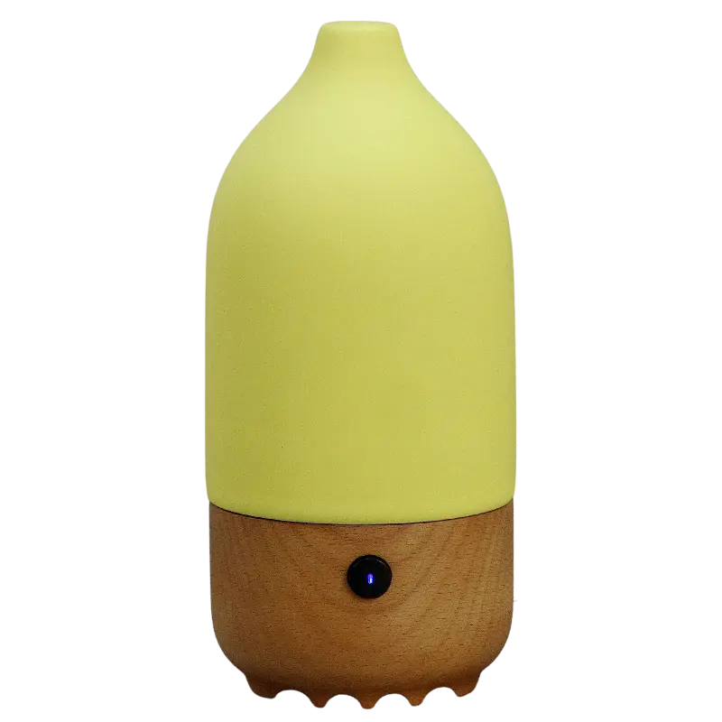 Green-Life ceramic ultrasonic diffuser GF24EA725E11 with rubber painted finish, designed for brands that need soft matte surface effects in modern private label aroma diffuser lines.
