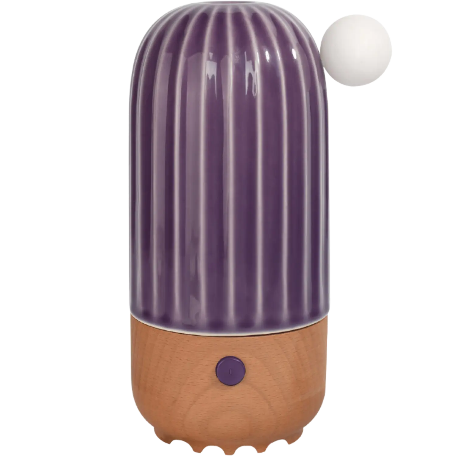 Green-Life ceramic ultrasonic diffuser GF24EA726 with transmutation glaze finish and wooden base, created for premium fragrance brands and importers seeking artistic ceramic diffuser designs with strong shelf appeal.