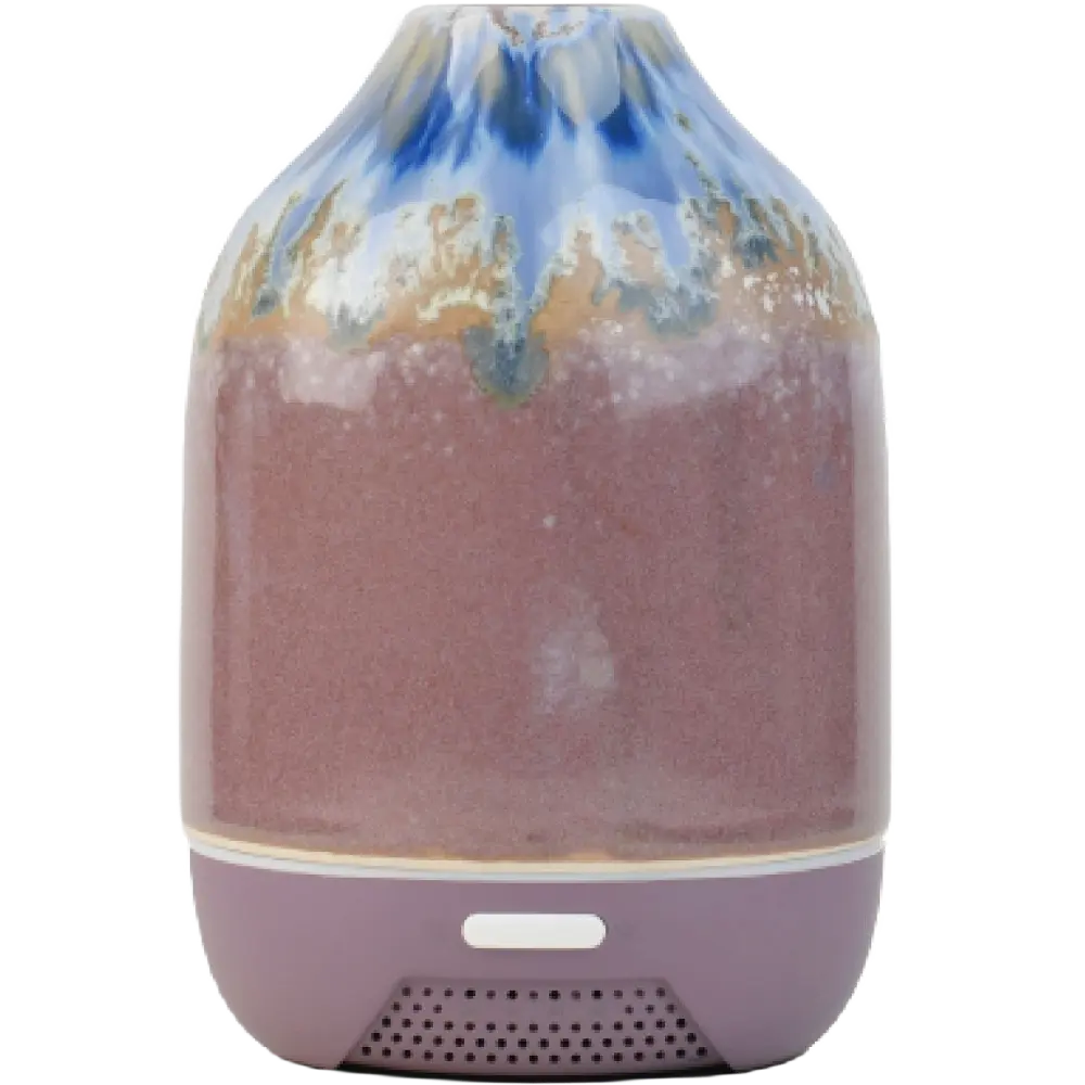 Green-Life ceramic ultrasonic diffuser GF25EA165B with artistic glaze texture, suitable for premium home fragrance collections, boutique retail programs, and design led diffuser sourcing.