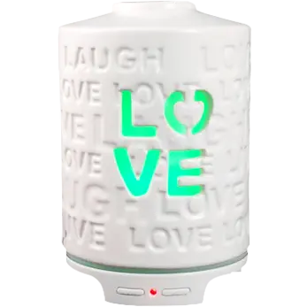 Green-Life ceramic ultrasonic diffuser GLC17309 in Valentine themed styling, developed for seasonal fragrance gifts, promotional product programs, and themed retail launches.