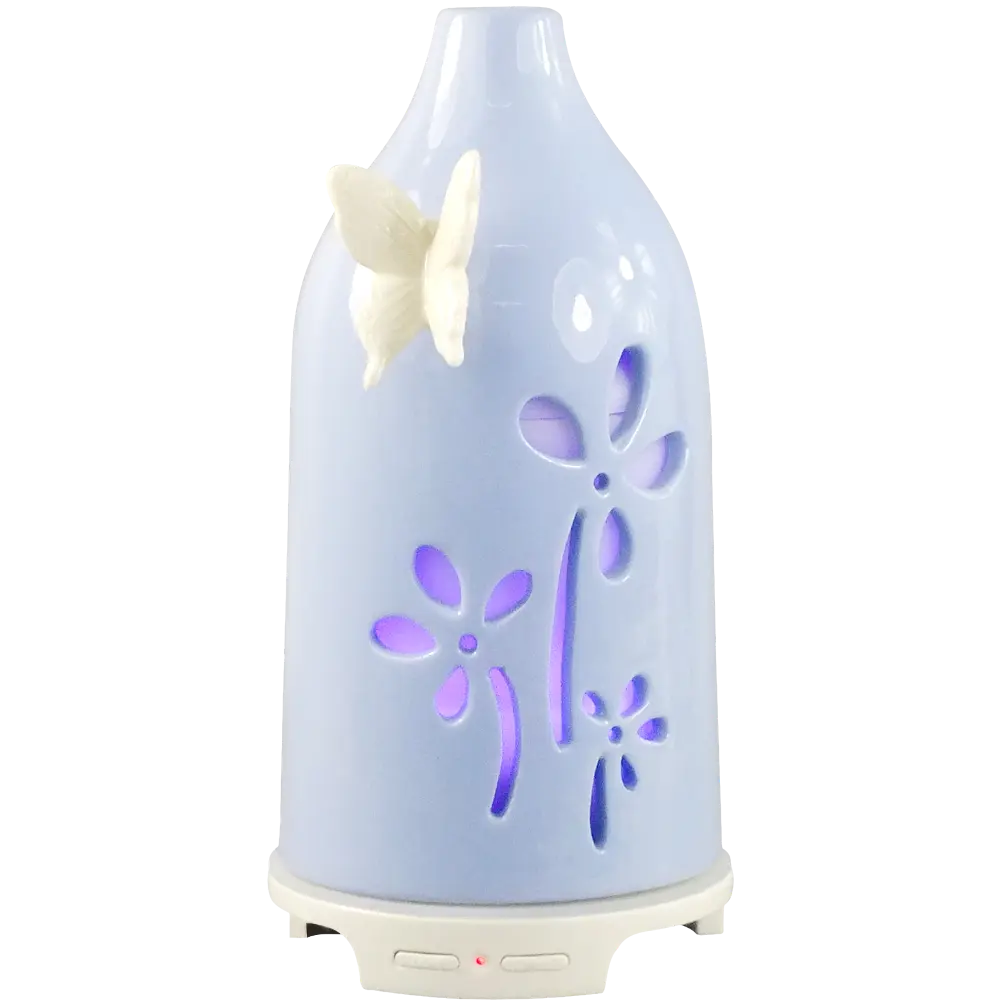 Green-Life ceramic ultrasonic diffuser GLE176124M with nature inspired accents, developed for fragrance brands and importers seeking fresh botanical design directions in ultrasonic diffuser ranges.