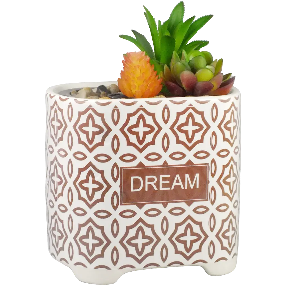 Green-Life ceramic ultrasonic diffuser GLEA20158S with succulent planter concept, suitable for gift brands, lifestyle retailers, and buyers seeking playful botanical diffuser designs.