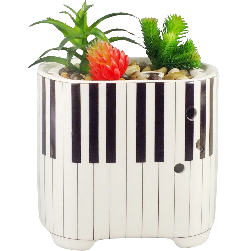 Green-Life ceramic ultrasonic diffuser GLEA20163S with succulent planter concept, suitable for gift brands, lifestyle retailers, and buyers seeking playful botanical diffuser designs.