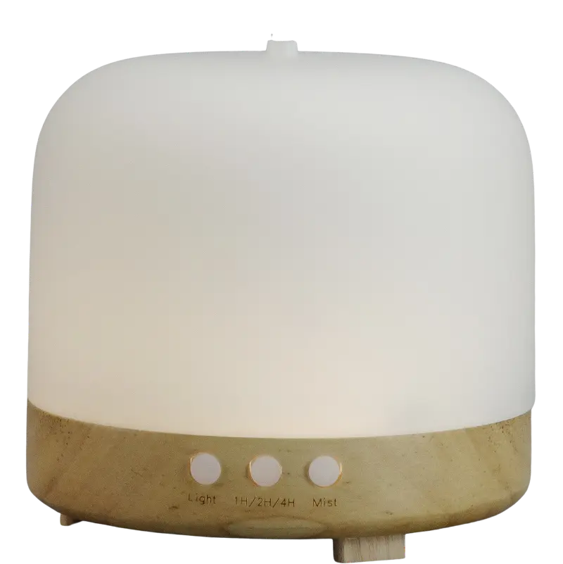Green-Life simple modern glass ultrasonic diffuser GF24EA0912E41 featuring clean design and soft lighting, suitable for contemporary aromatherapy product ranges.