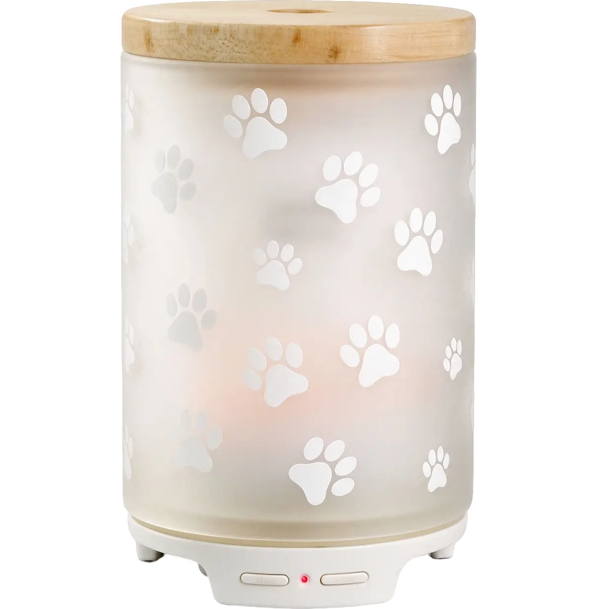 Green-Life glass ultrasonic diffuser GKE19684 with decal decoration on glass cover, offering flexible design styles for OEM and private label aromatherapy diffuser programs.