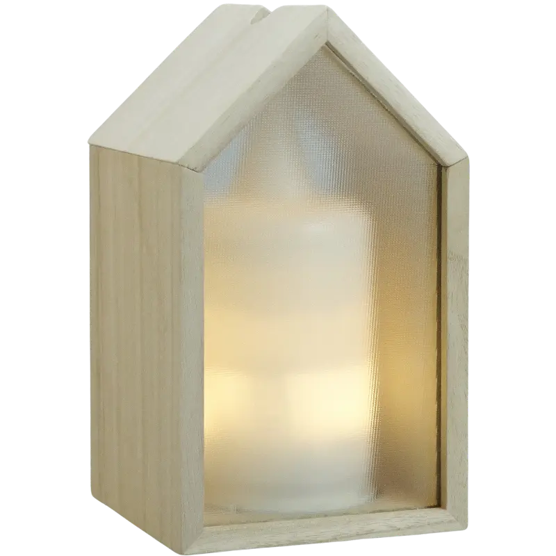 Green-Life glass ultrasonic diffuser GL25EA855 with wood framed decorative structure, blending natural materials with ultrasonic aroma technology for premium home fragrance brands.