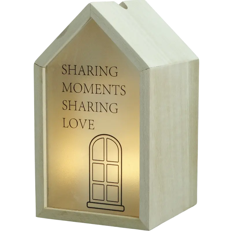 Green-Life glass ultrasonic diffuser GL25EA884 with wood framed decorative structure, blending natural materials with ultrasonic aroma technology for premium home fragrance brands.