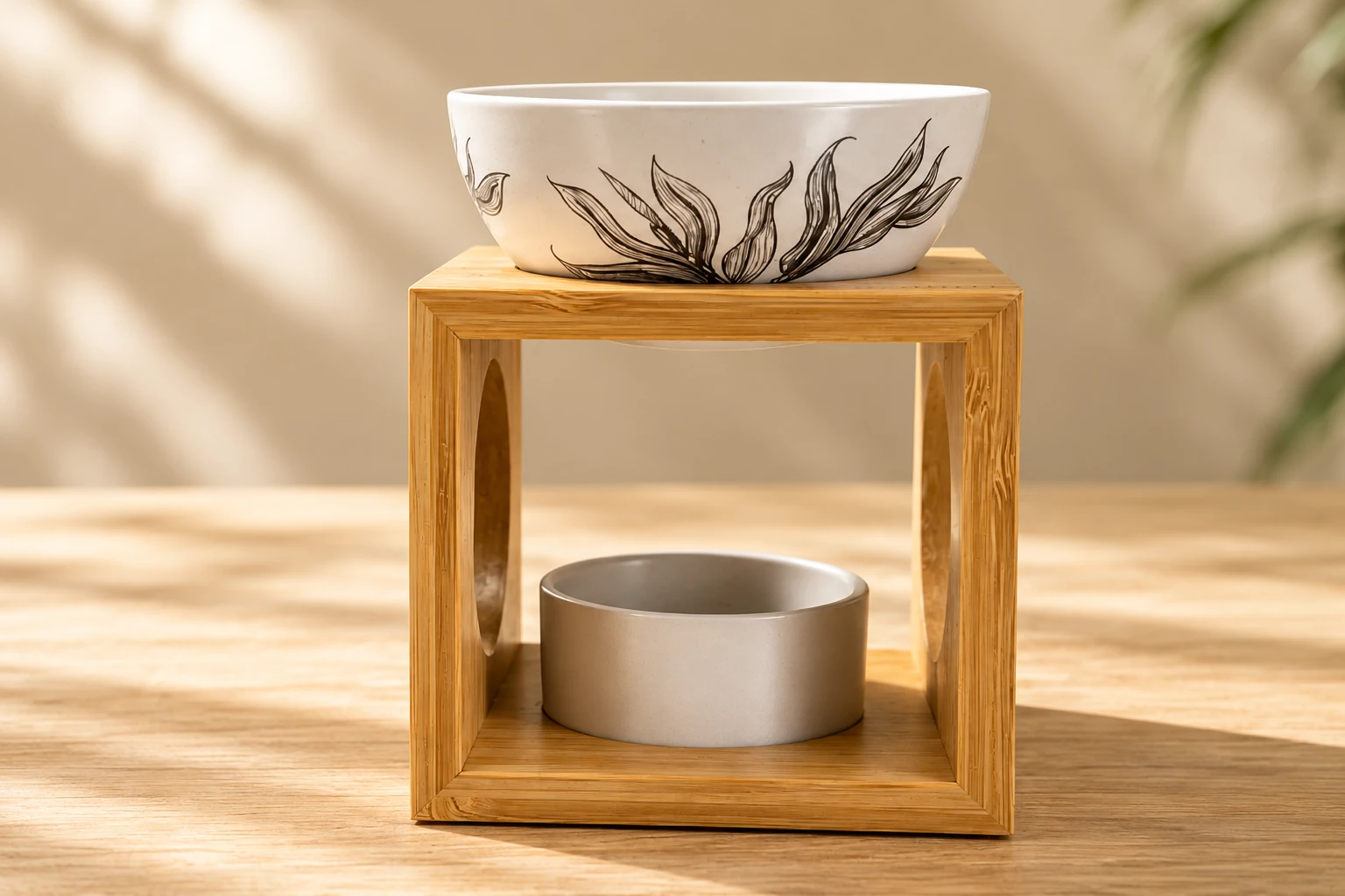 Differentiate an existing bamboo and ceramic aroma burner through decoration and brand presentation